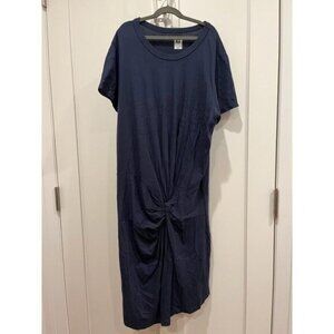 NSF Navy Blue Knot Front T-Shirt Dress XXL